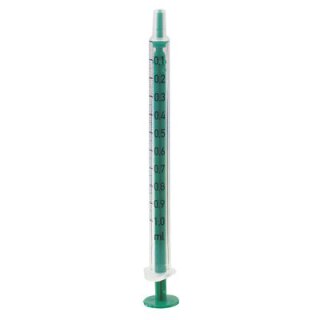 Einweg Spritze- farblos,transparent. 1ml