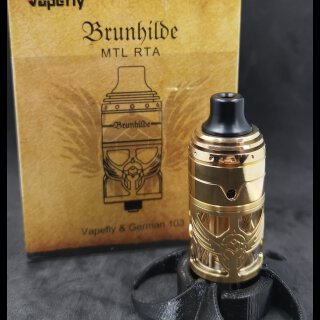 vape brunhilde vergoldetes Brunhilde MTL RTA Set von Vapefly, 999er Gold
