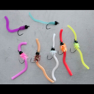 Squirmy Wormy Handgebunden Rot