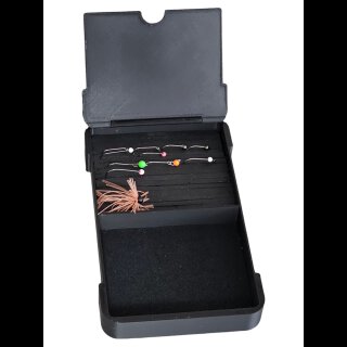 Jighakendose für Meiho 7055/7070N Schwarz Carbon ABS foliert-Halb