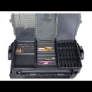Jighakendose für Meiho 7055/7070N Schwarz Carbon ABS foliert-Halb